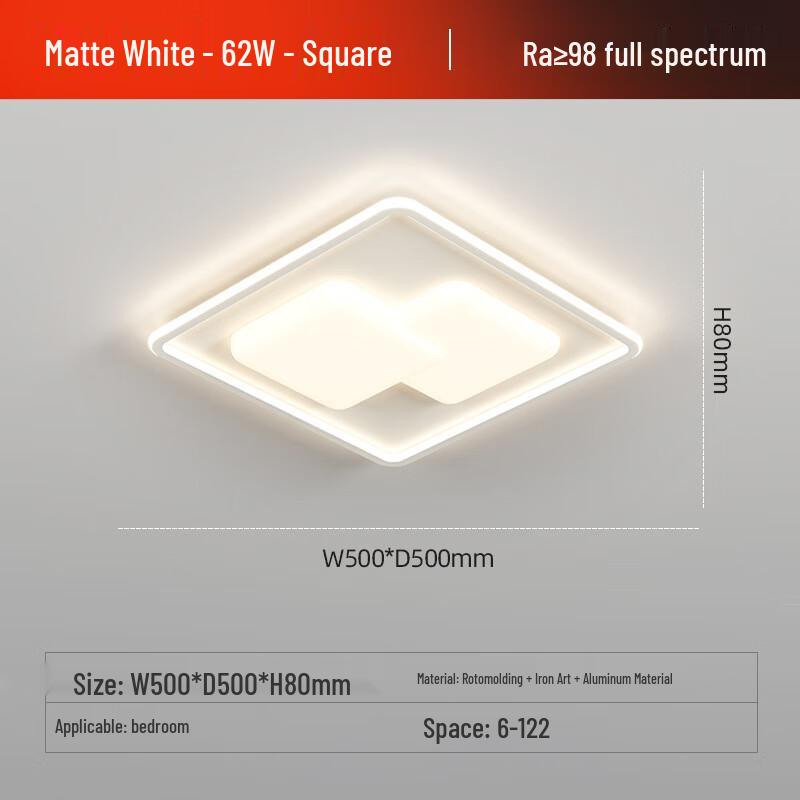 UOSU Cream Style LED Ceiling Light with 3-Color Dimming