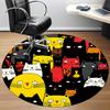 1PC Cat Pattern Office Round Area Rug, Mat Suitable For Office, Under Office Chairs Bedroom Living Room Home Decor, Room Deco