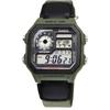 Casio World Time Digital Watch Green Ae 1200whb 3bv