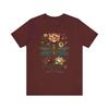 Boho Floral Cottagecore Botanical Print Shirt Vintage Gift for Nature Lover Dark Acedemia Unisex Y2K Cotton TShirt Streetwear