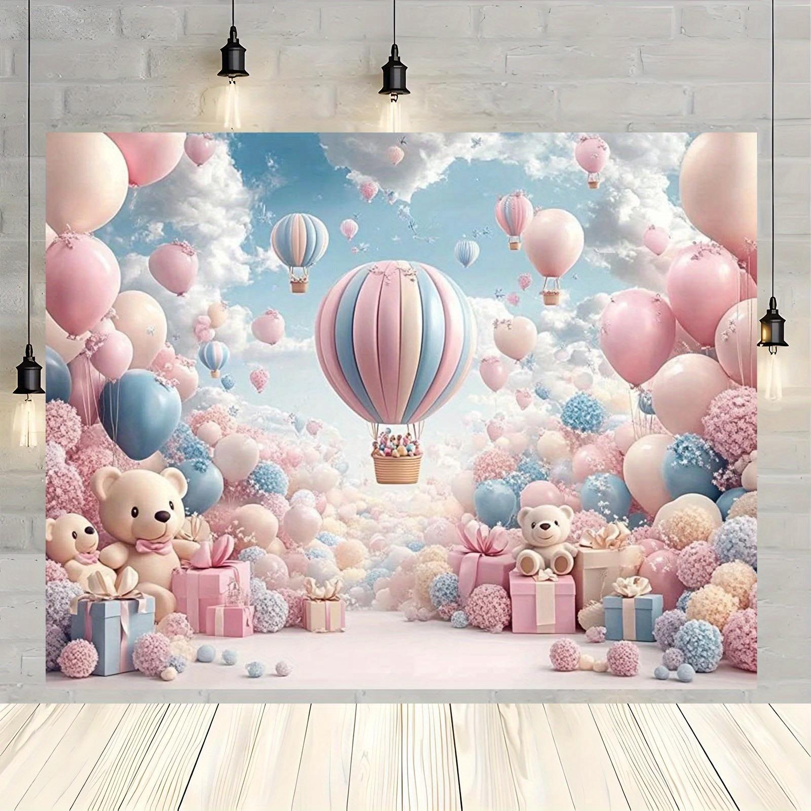 2D Plane - 2D Plane - 2D flat 2D plane banner 1 piece of exquisite hot-air balloon background banner 100x150cm