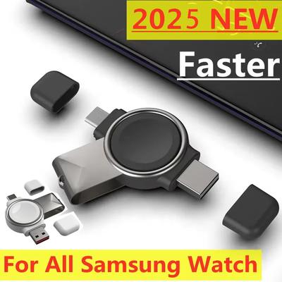 Cargador Inalámbrico para Reloj para Galaxy Watch 6 Cargador Tipo C Estación Dock de Carga Rápida para Samsung Galaxy Watch 5 Pro/4/3/Active 2