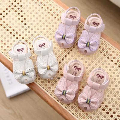 Summer Baby Girl Sandals 0-3 Years Old Closed Toe Soft Sole Toddler Shoes 6-12 Months Baby Shoes