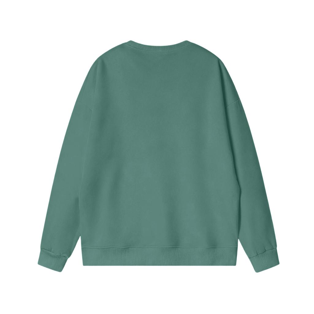 Women's Loose Comfortable Casual And Fashionable Round Neck Threaded Sleeves Solid Color Long Sleeved Sweatshirt