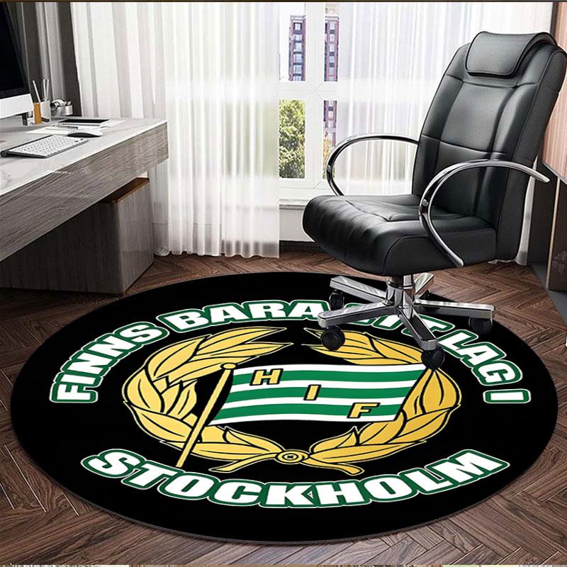 Hammarby IF Print Round Rug, Washable Floor Carpet, For Entryway Dorm Laundry Room Office Study, Home Decor Birthday Christmas Gift