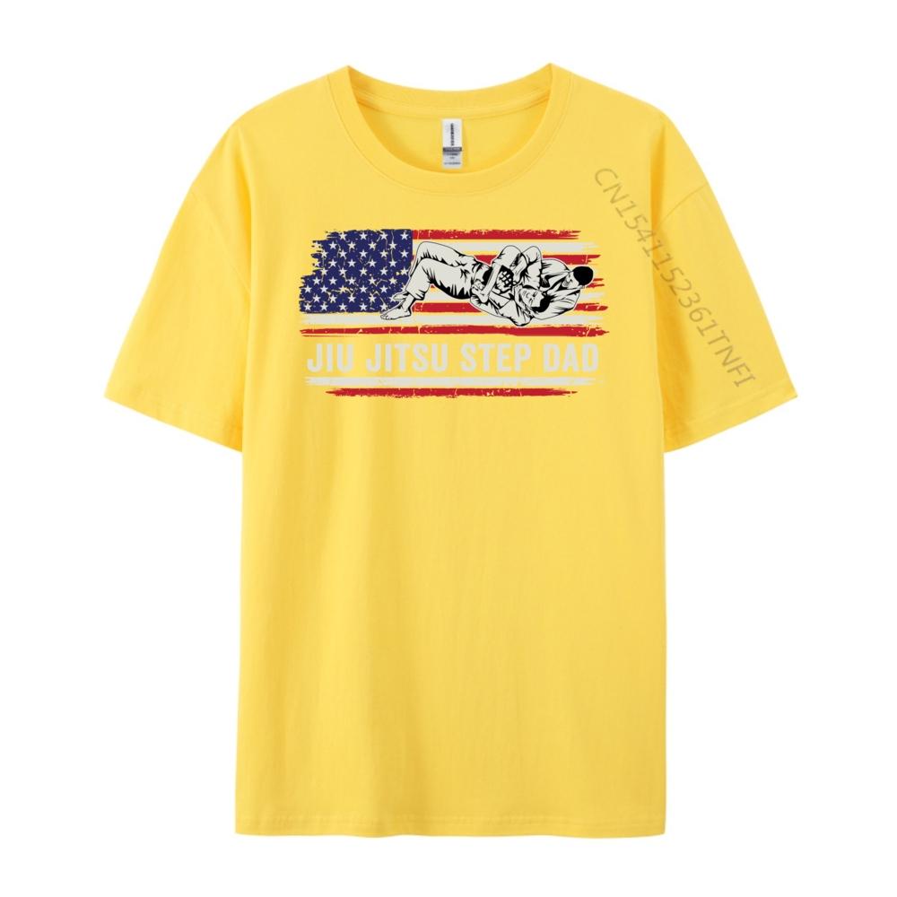 Jiu Jitsu Mma Or Bjj Usa Flag Art Step Dad Grahpic Tee Shirt Short Sleeve Tee Outdoor