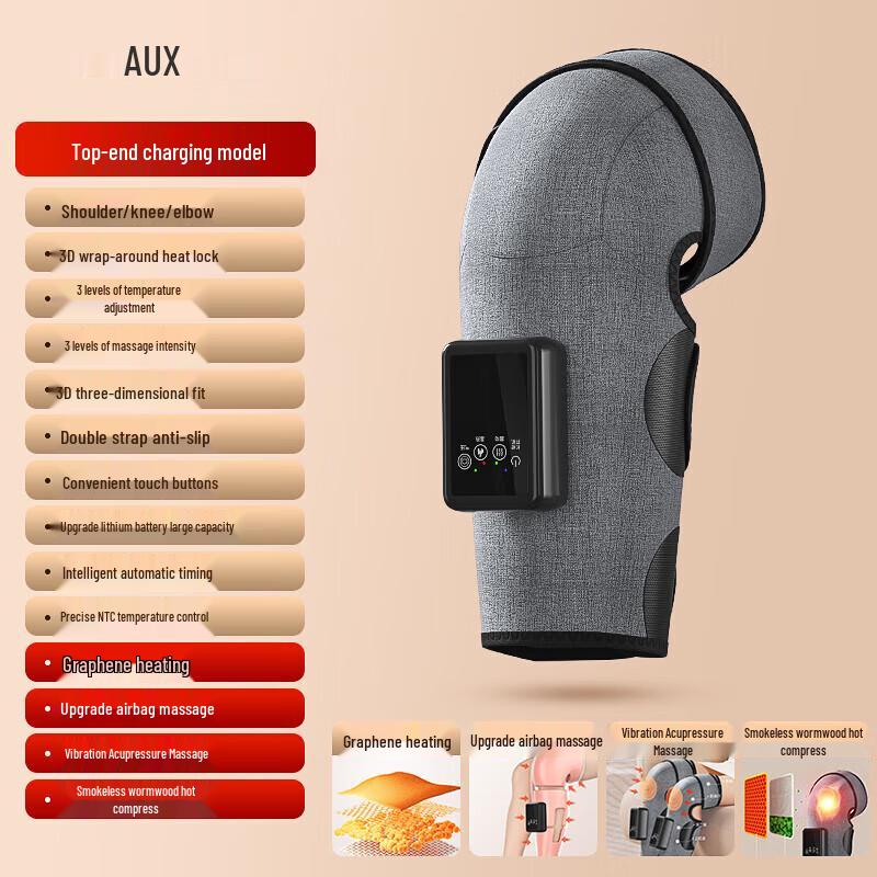 Aux Graphene Moxa Heat Knee Massager