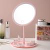 Unique Designer Vanity Mirror Three Colorsledlight Makeup Mirror Touch Control Desktop Mirror Bedroom Makeup Mirror