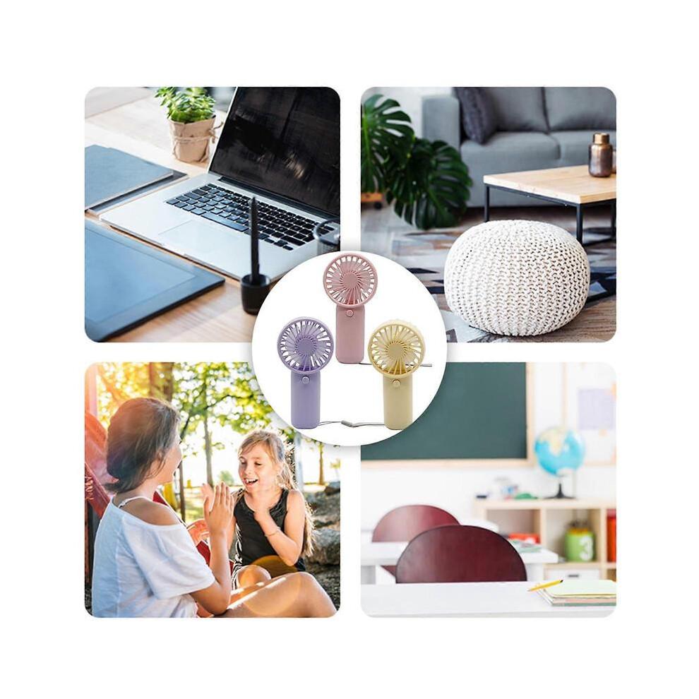 Mini Handheld Fan 3A Portable Quiet Cooling Indoor Outdoor With Lanyard