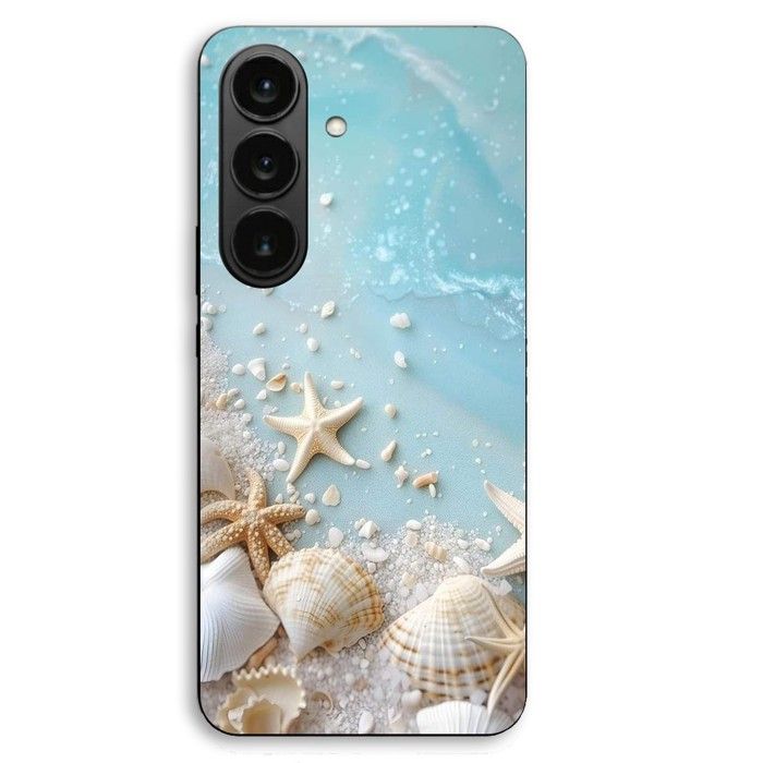 Coque de téléphone - MANIACASE - Samsung Galaxy S26 Plus - Silicone TPU - Souple - Coquillages mer schwarz