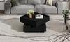 Functional Coffee Table for the Living Room, 360 degrees Rotatable, Rotating Tabletop with 2 Shelves and Storage Space, Side Table Frame Black