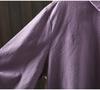 Women's Artistic Solid Purple Cotton Shirt - Spring 2026 Collection