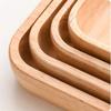 Flat Bottom Japanese Salad Bowl Stackable Wooden Tableware Tray Durable Fruit Platter  Fruit