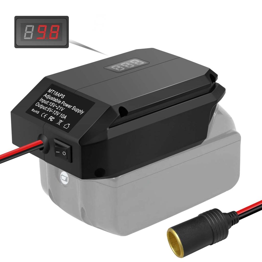 Bucks Converter For DCB200/BL1815B, Battery Power Adapter, Cigarettes Lighters Car Voltage Regulator, 18V To 12V Converter