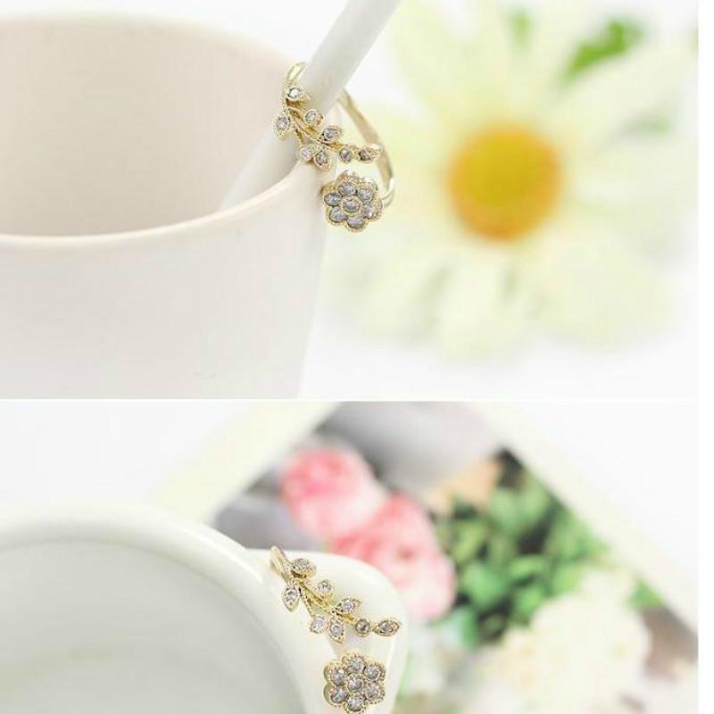 Bohemia Urocze pierścionki Kobiety Kwiat Otwarcie Knuckle Rings Biżuteria