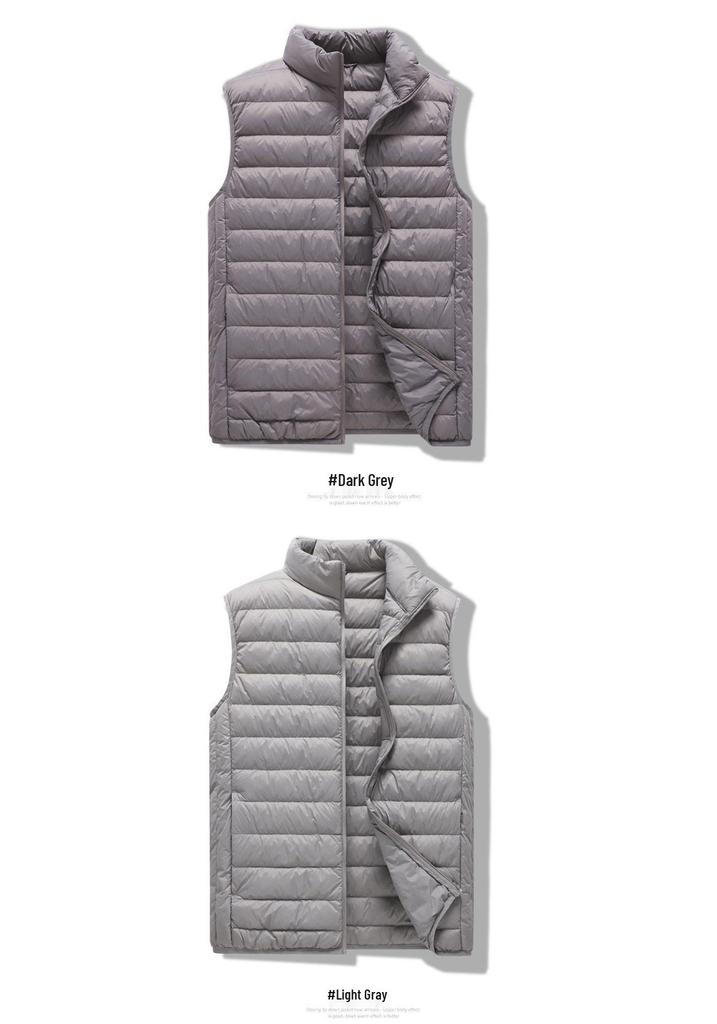 Unisex Lightweight Stand-Up Collar Winter Sport Vest