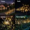 1 Pack Solar Fireworks Lights Outdoor,Holiday Lighting Firework Lights For Garden Patio,Halloween,Christmas,Wedding,Wall Decor