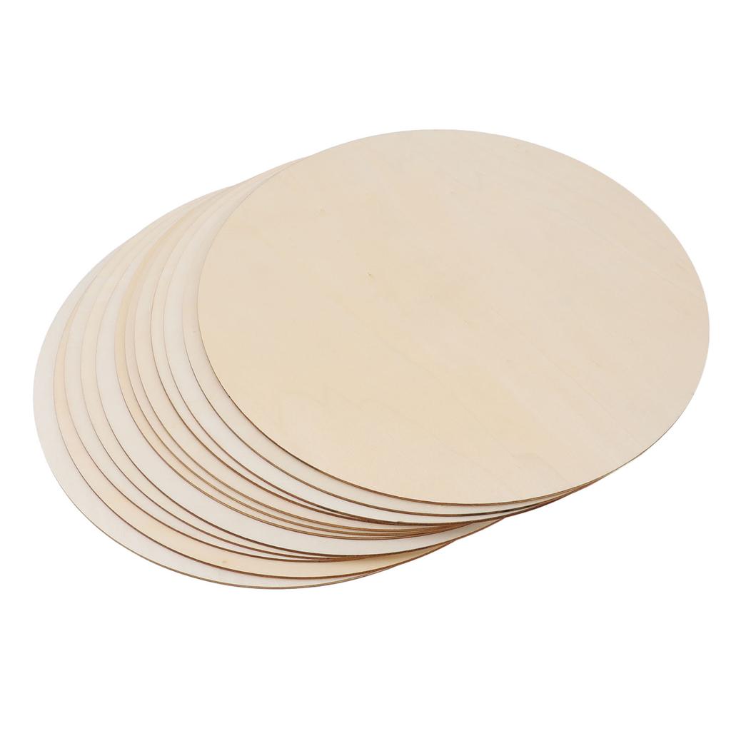 12 Pcs 12 Inch Wood Circles for Crafts DIY Wood Rounds Unfinished Wood Crafts Wooden Blank Slices fo