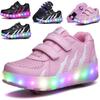 Classic Appeal Led Sneakers For Kids Light Up Roller Skate Shoes And 2 Wheels Unisex