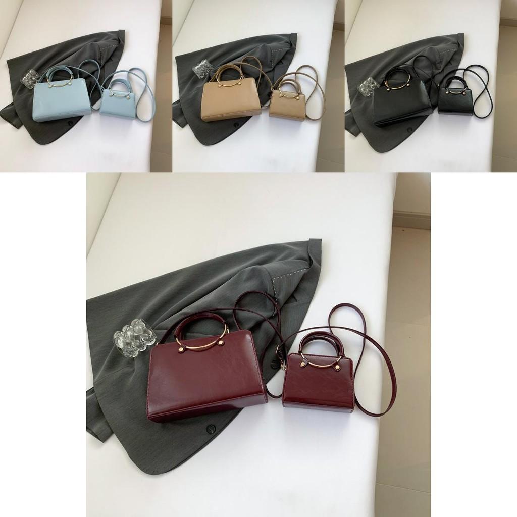 Chic Large Capacity Square Handbag For Women Stylish Versatile Shoulder Bag In Black And Blue