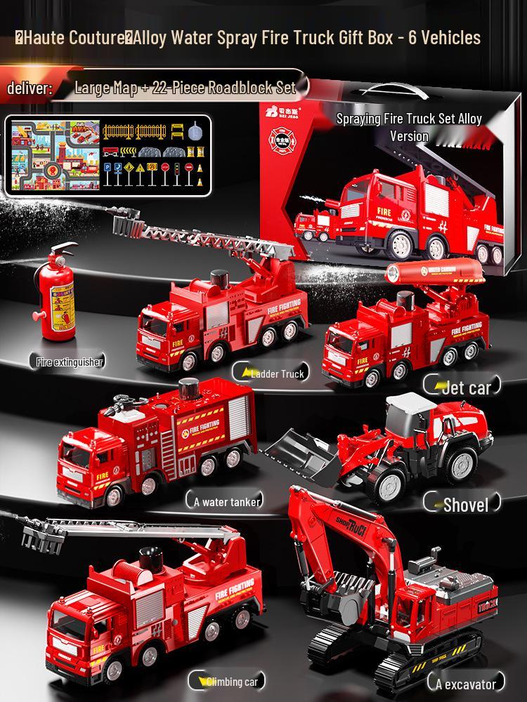 Beiges Alloy Excavator Set: Engineering Vehicle Model Toy with Bulldozer for Boys, Kids' Birthday Gift