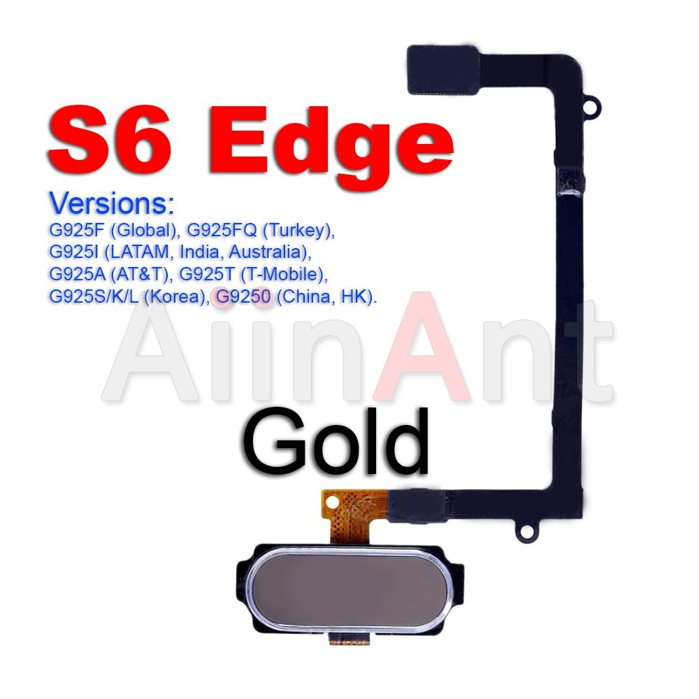 Aiinant Home Button Touch ID Fingerprint Sensor Flex Cable For Samsung Galaxy S5 S6 Edge Plus + Mini G920F G925F G928F G900F