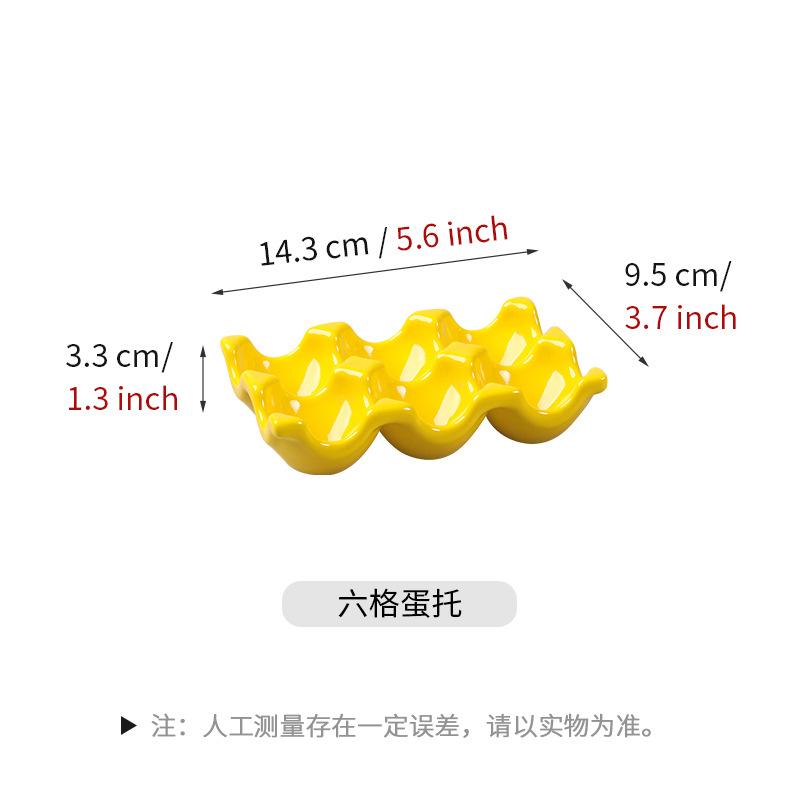 6/12 Grids Eggs Holder Gadget Ceramic Tableware Egg Boxes Refrigerator Eggs Tray Holder Boxes Household Kitchen Storage Supplies