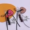 Beaded Bows Keychain Bag Charms Car Keyrings Bag Charms Accessories for Purse Backpack Decorations Valentines Day Gifts