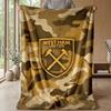 West Ham United Fußball-Print Flanelldecke, Weiche Warme Leichte Überwurfdecke für Sofa Bett Camping