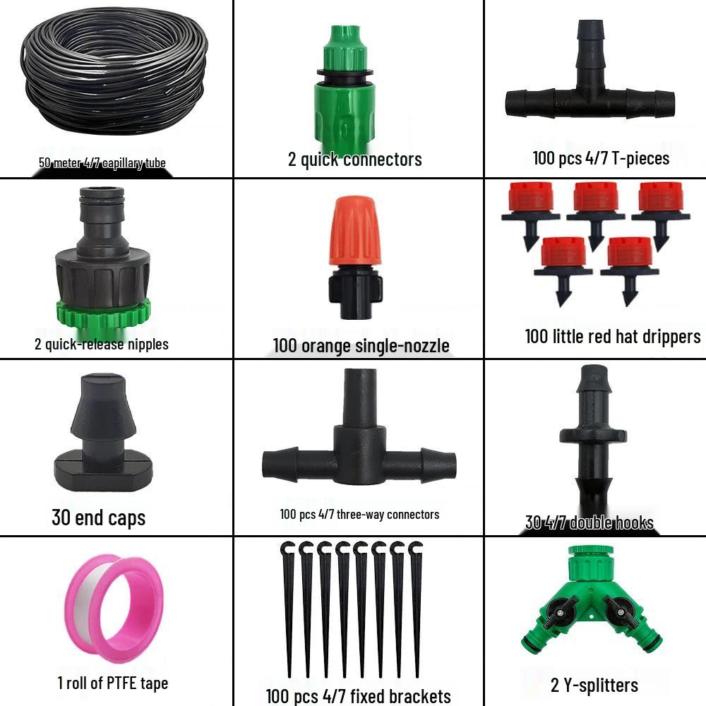 Adjustable Automatic Drip Irrigation Kit for Home Gardens