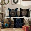 Beautiful Mysterious Style Hamsa-A Pillow Case Comfort Sofa Bed Silky Elegant Invisible Zipper Decorative Cushion Cover