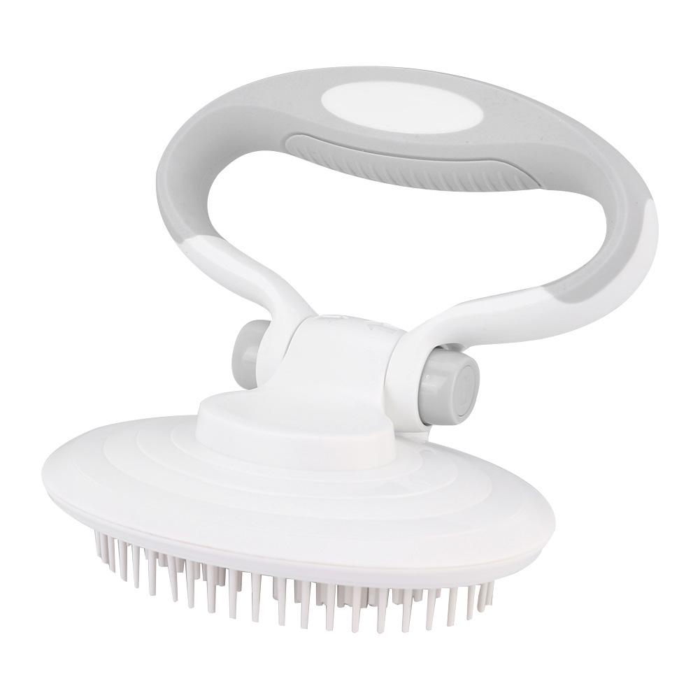 

Plastic Pet Grooming Hair Removal Shedding Bath Cleaning Brush Dog Cat Massage Combs White
