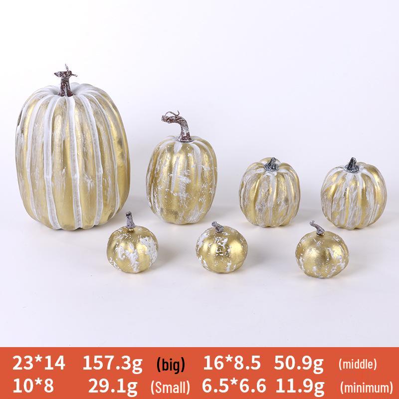 White and Yellow Pumpkin Model for Halloween and Christmas Decoration Wreaths