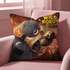 The W-Wild Robot Cushion Cover Multi-Scene Pillow Cover for Home & Car - Reversible, Soft & Durable for Daily Use