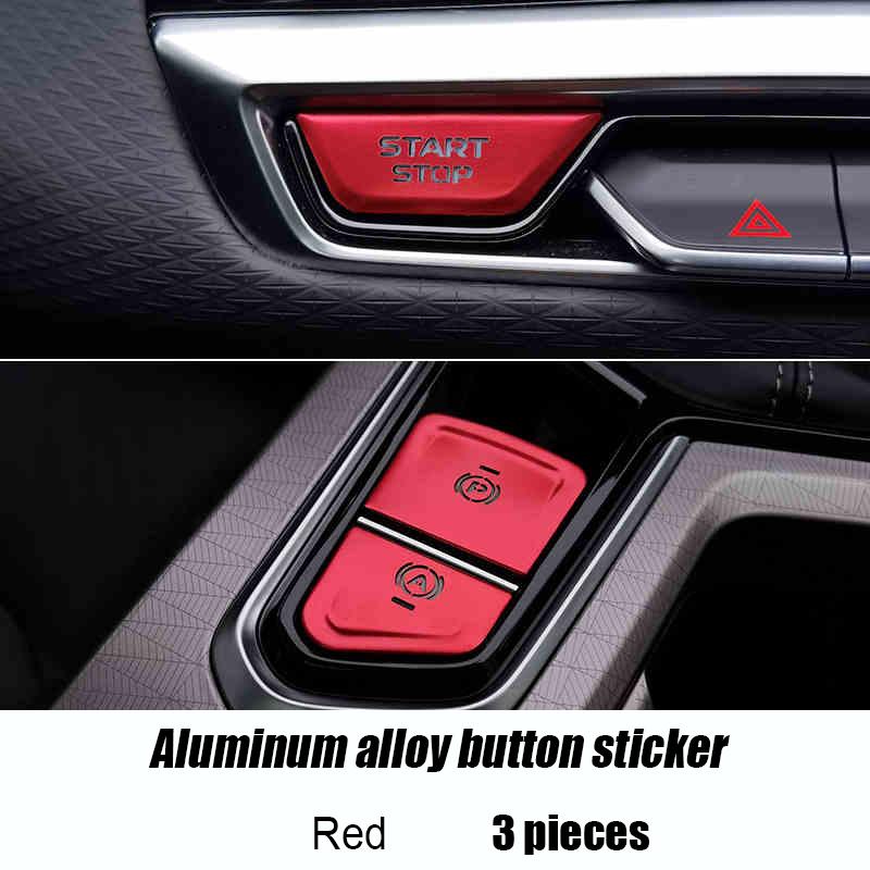 For Geely Emgrand    2024 One click start Electronic handbrake Aluminum alloy button sticker Decorative frames 2501