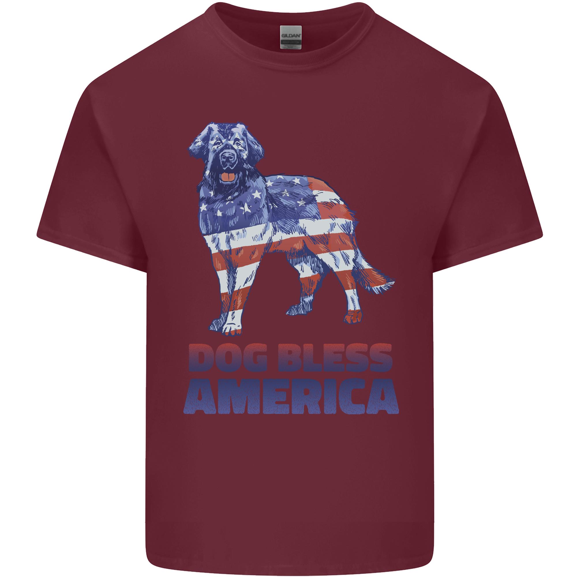 Dog Bless America USA Unisexs Light Cotton TShirt S
