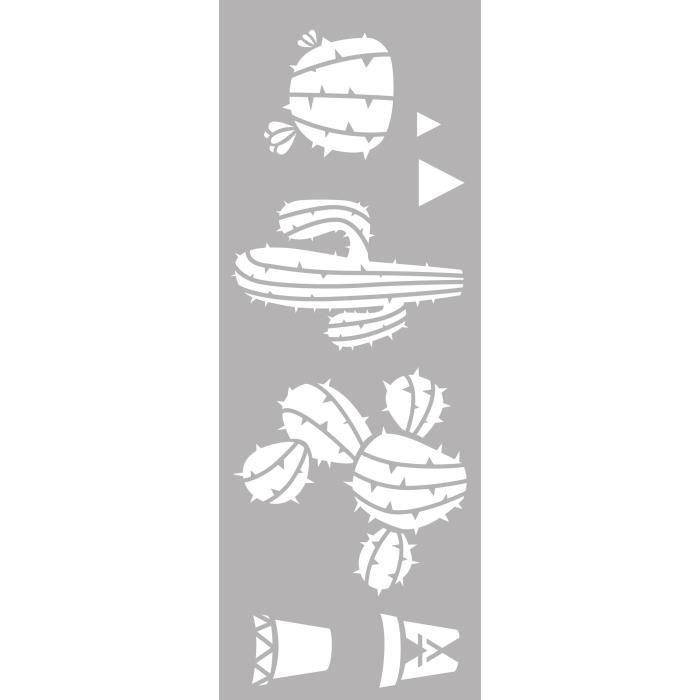 Pochoir 15 x 40 cm Cactus - Graine créative {couleur}