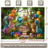 Cute Dinosaur Happy Birthday Backdrop Kids Jungle Theme Party Photography Background Banner for Boys Birthday