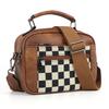 Hot-selling color matching checkerboard plaid messenger bag square bag shoulder bag wallet adjustment shoulder strap