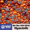 VDD High-Quality Mixed Size Rhinestones: SS6-SS30 Glass Crystal Hot Melt Adhesive Flat Back