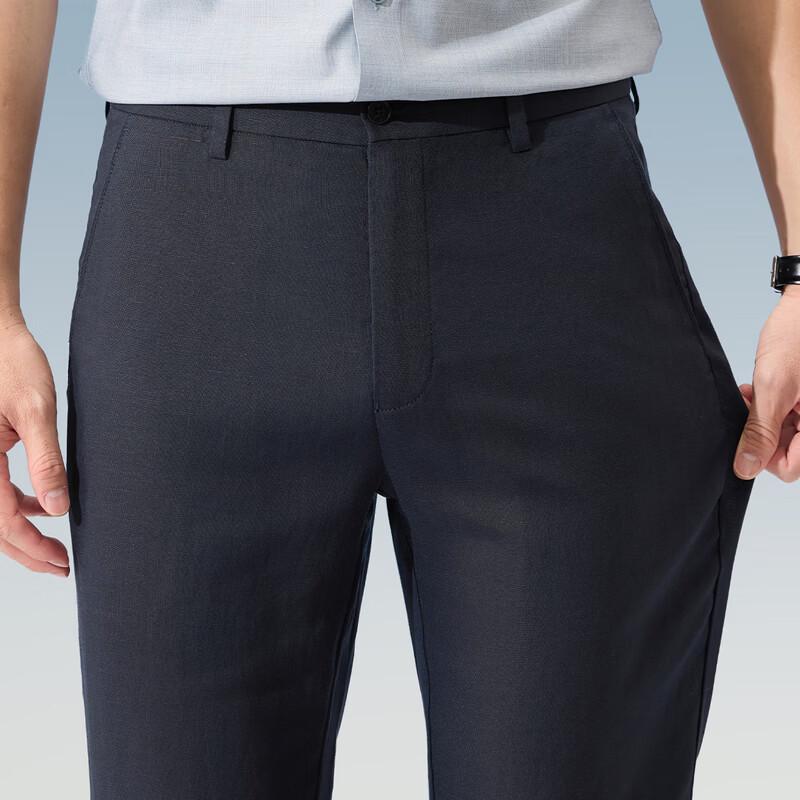 Judger Men s Tencel Linen Straight Casual Pants 32