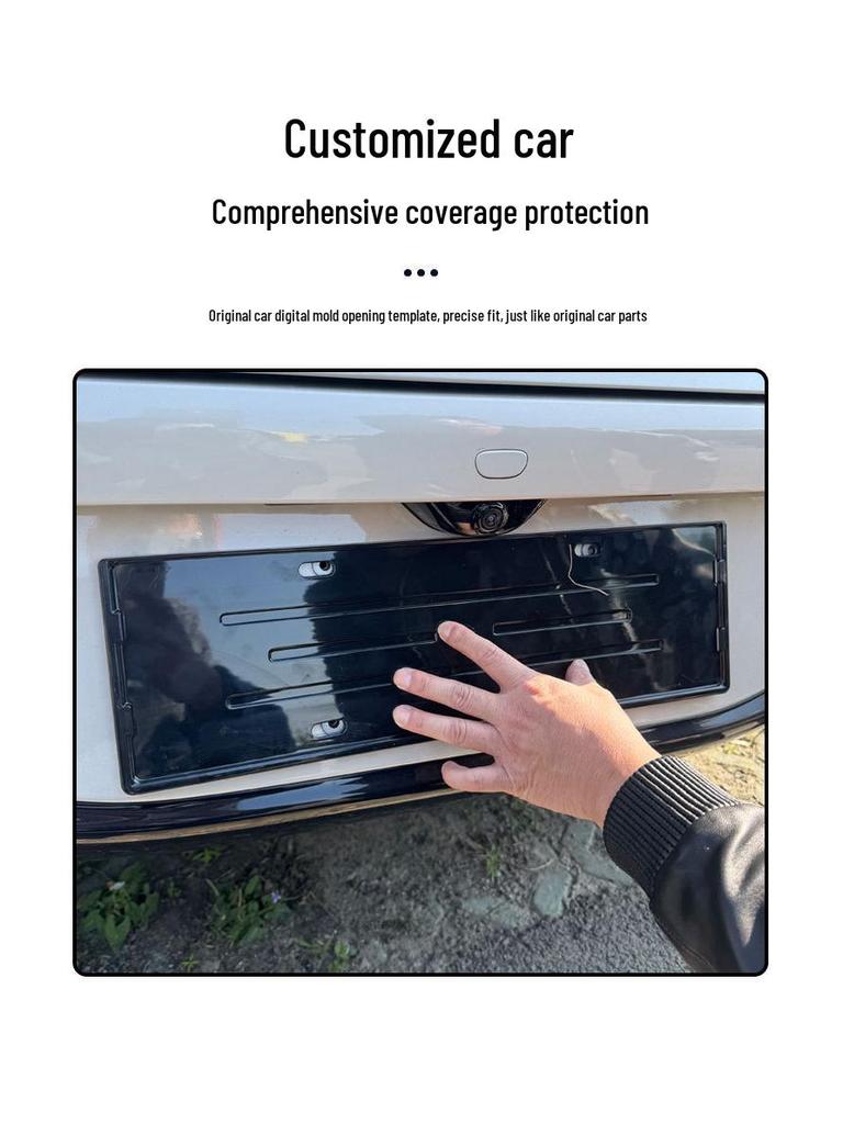 2026 Zhiji LS6 Full-Coverage Green License Plate Frame for New Energy Vehicles.