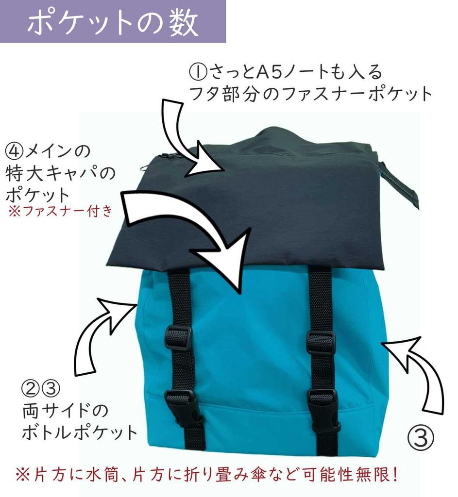 Rucksack mit Speicherkapazität auf 4 praktischen Taschen mit Seitentaschen und wasserdichtem Stoff Cooler Schulausflug Leichtgewicht [MOTIFBANK DESIGN] RAN-ZAG
