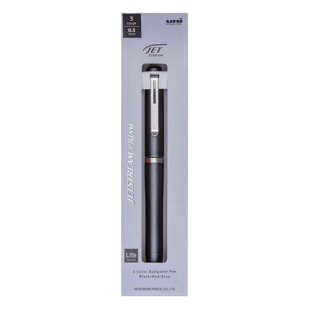 Mitsubishi Pencil Jetstream Prime Ballpoint Midnight Blue 3-Color Pen, Twist-Retract Type, 0.5mm Tip, (SXE3LPRQ05.9)
