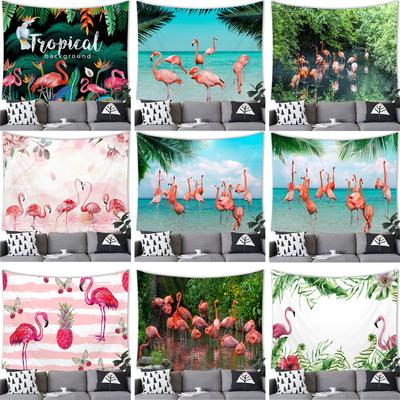 Flamingo Landscape Series Digitalprinted Polyester Tapestries Living Rooms Bedrooms Macrame Wall Hanging Room Decor Aesthetic