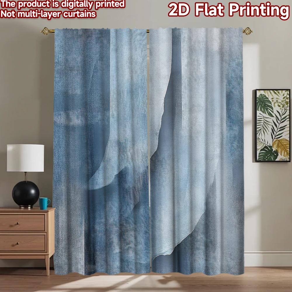 1pc 2D flat Photography Backdrop Photography Banner Blue Brushstrokes 100% Polyester Vibrant Reunion Use for Bedroom decorations 100×220