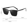Non-polarized Classic Rectangle Sunglasses Men Night Vision Driving Sunglasses Fashion Square Spring Hinge Driving Cycling Eyewear
