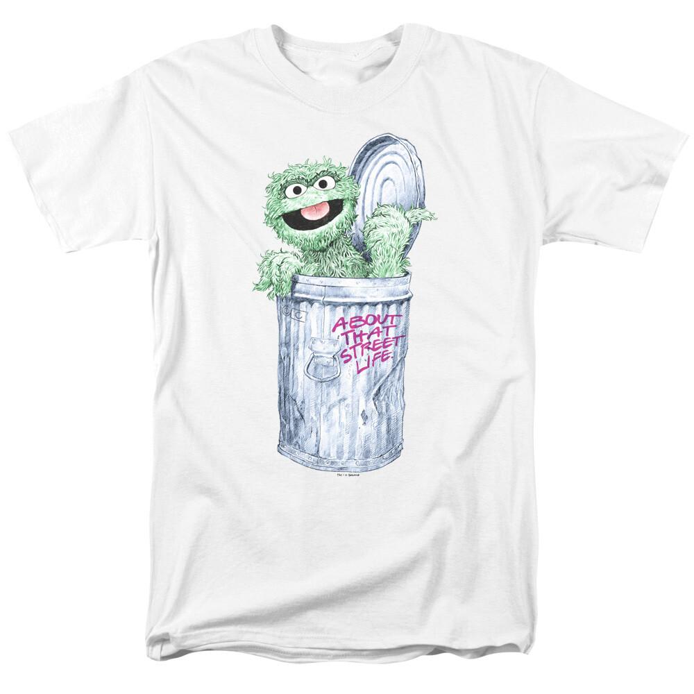 26 Sesame Street About That Street Life T Shirt Mens Licensed Classic Oscar White Unisex T-Shirt XL