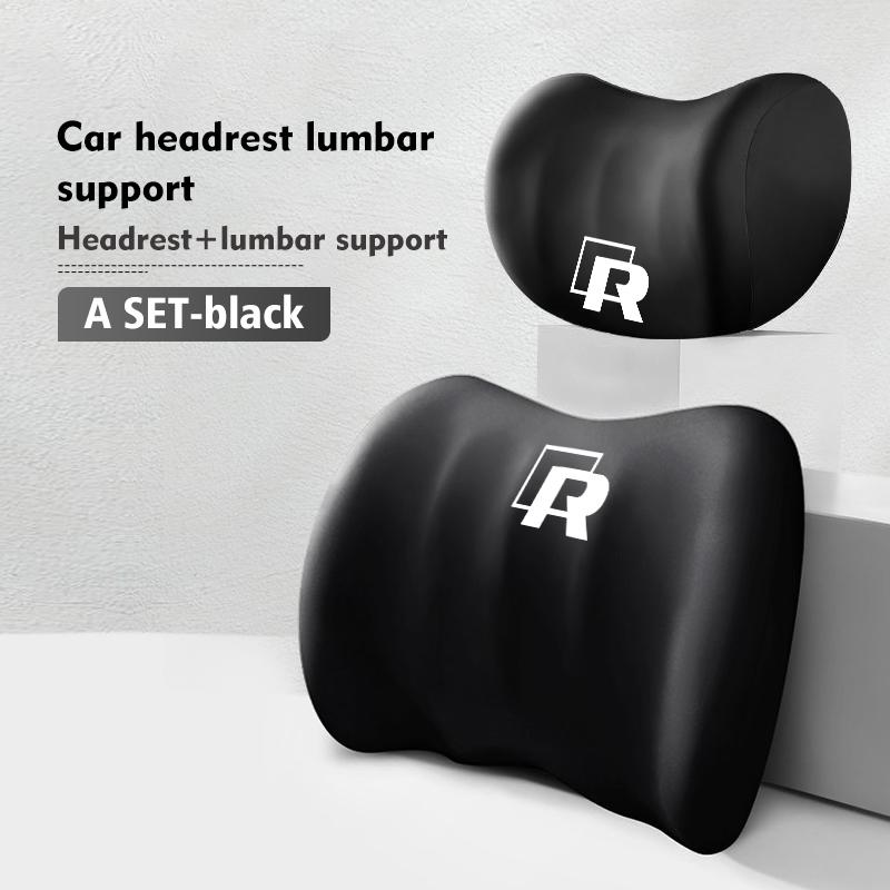 LEG1 Car Seat Headrest Lumbar Cushion Waist Protector Neck Pillow For Volkswagen VW Scirocco Jetta Beetle Golf 4 5 6 Passat Polo B5