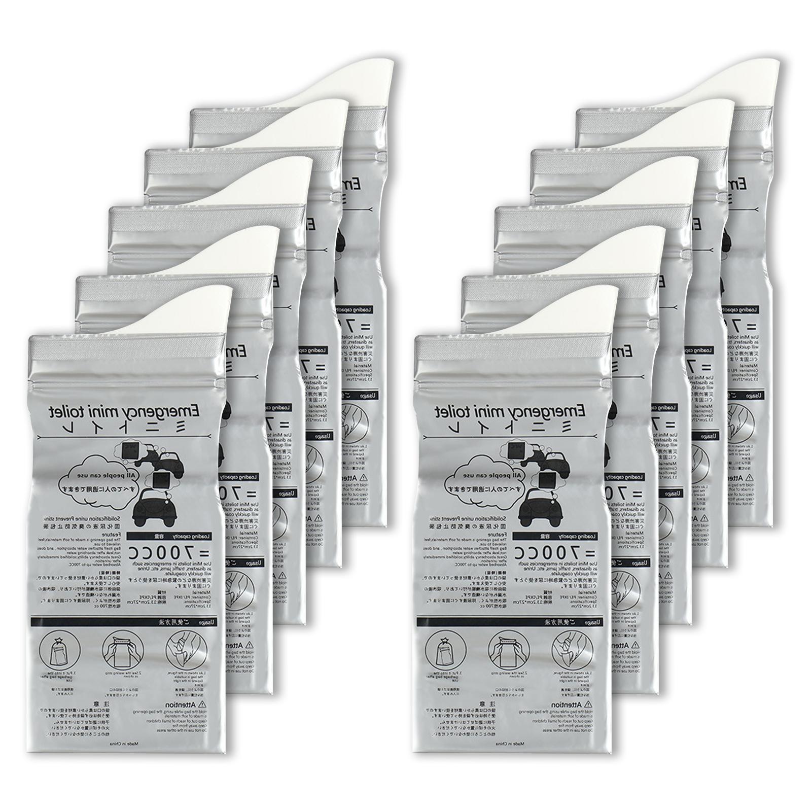 Meterk Wegwerp urinezakken Draagbare 700ML reisplaszakken voor buitenreizen in noodgevallen 10 Pack